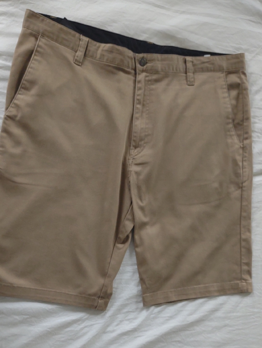 Volcom Men’s Khaki Flat Front Shorts